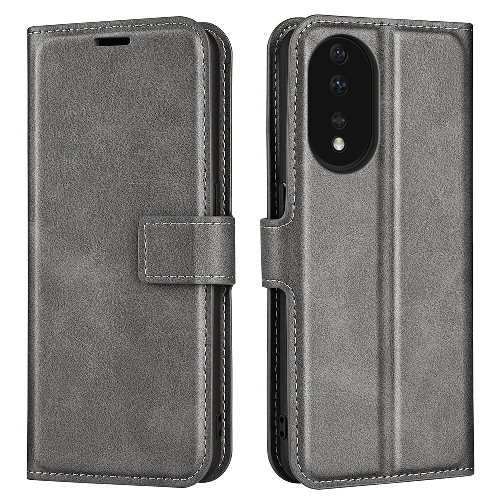 For Honor 80 5G Calf Texture PU Leather Stand Wallet Case Square Magnetic Clasp Phone Cover For Honor 80 5G Calf Texture PU Leather Stand Wallet Case Square Magnetic Clasp Phone Cover
